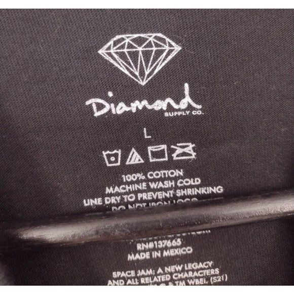 NWT Diamond Supply Co. X Space Jam A New Legacy Skate Black T-Shirt Mens L - Picture 6 of 7